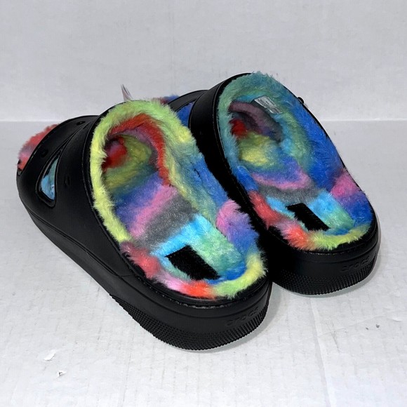 New Crocs Classic Cozzzy Spray Dye Sandal Fuzzy Slipper Unisex Men’s 12 Women 14 main image 11